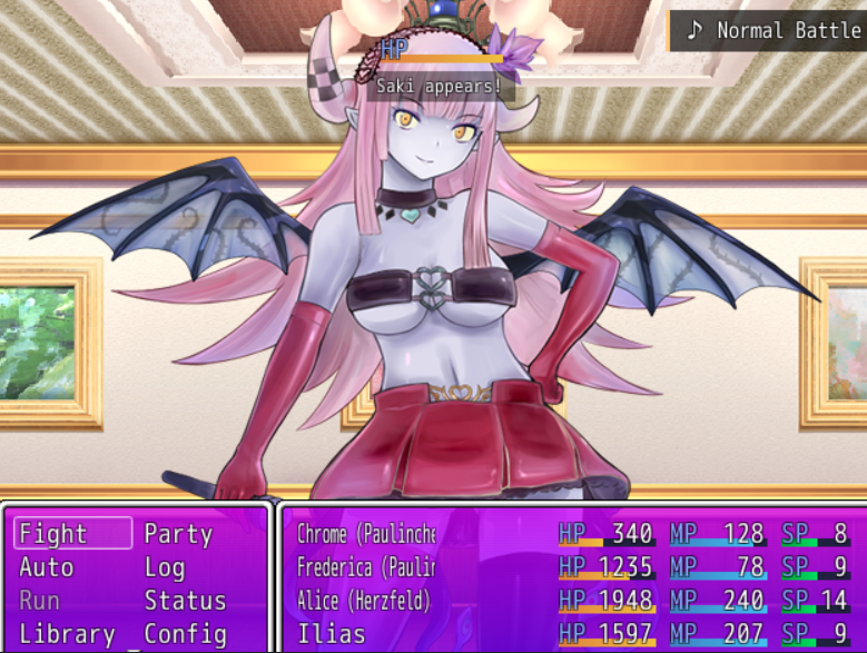 A co-op battle: each player's characters carry their name