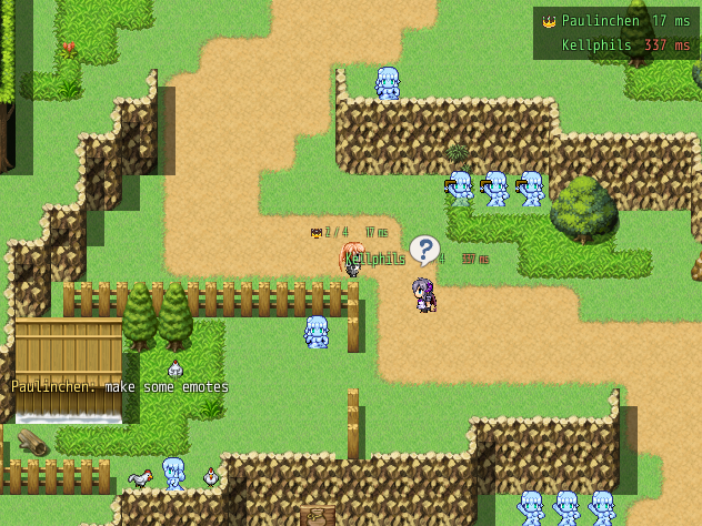 An emote balloon above a player